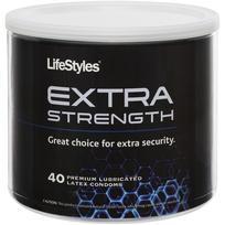 Lifestyles Extra Strength Latex Condoms 40 Piece Bowl