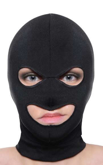 Facade Spandex Hood With Eyes And Mouth Holes Black O-S