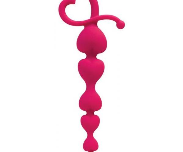 Gossip Hearts On A String Magenta Pink Anal Beads