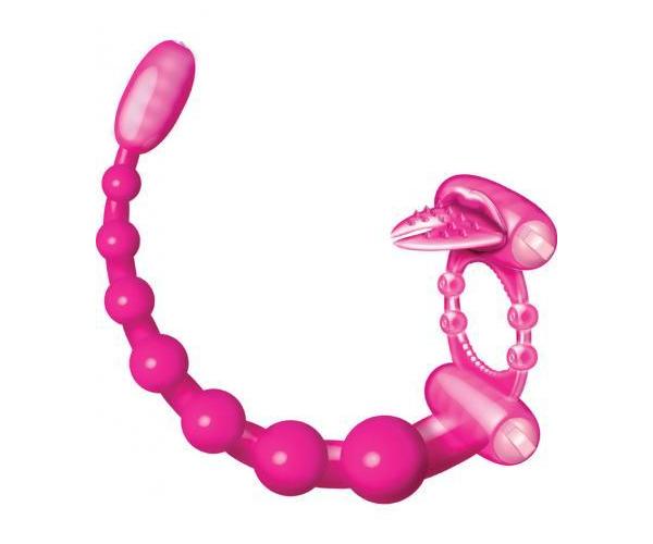 Super Xtreme Vibrating Scorpion Silicone C Ring Waterproof - Magenta