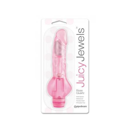 Juicy Jewels Rose Quartz Pink Realistic Vibrator