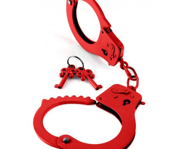 Fetish Fantasy Red Metal Cuffs