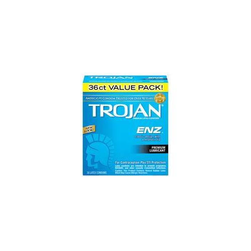 Trojan ENZ Lubricated Latex Condoms 36 Pack