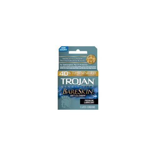 Trojan Bareskin Condoms 3 Package